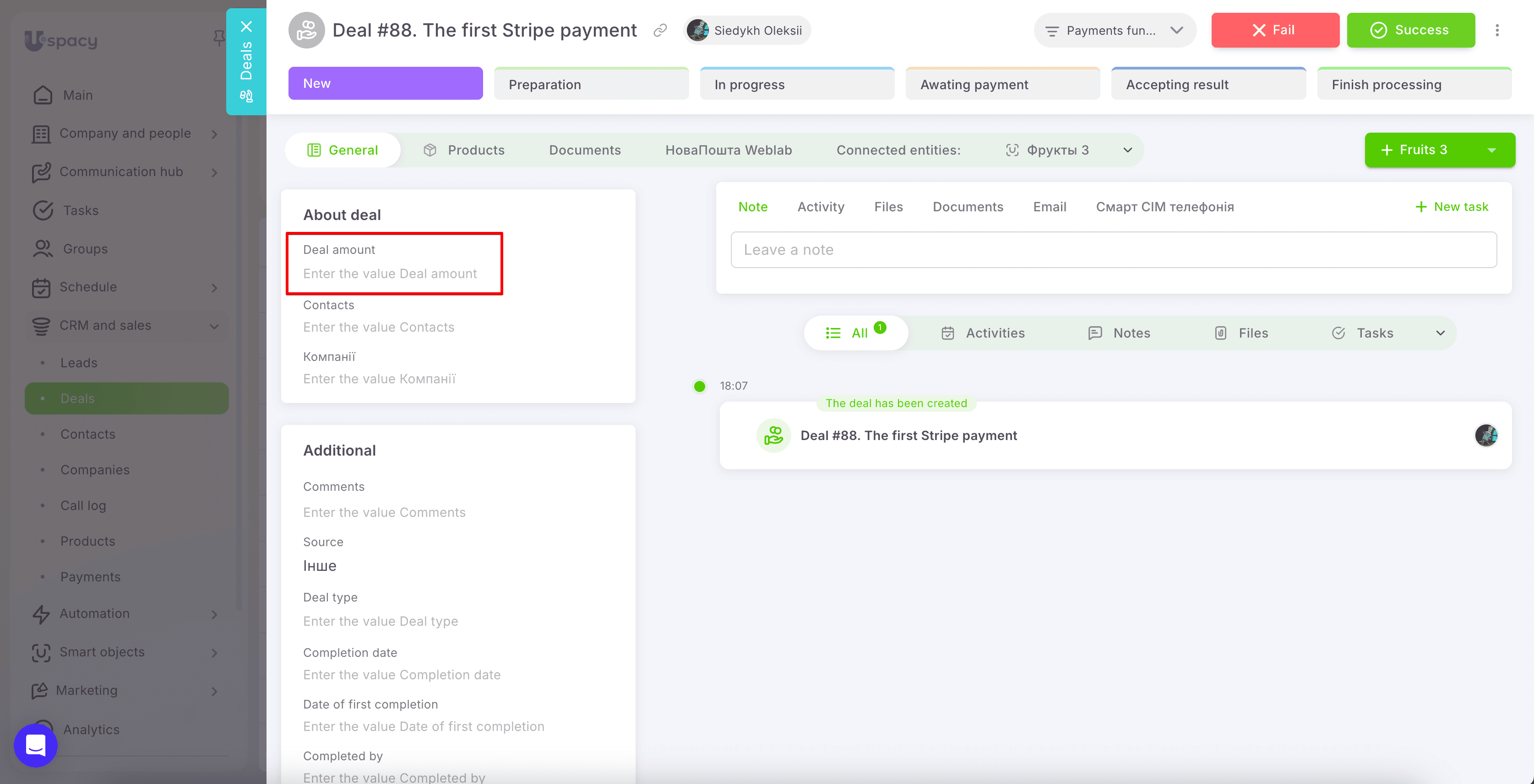 Monosnap Deal #88. The first Stripe payment 2026-08-03 18-09-06.png